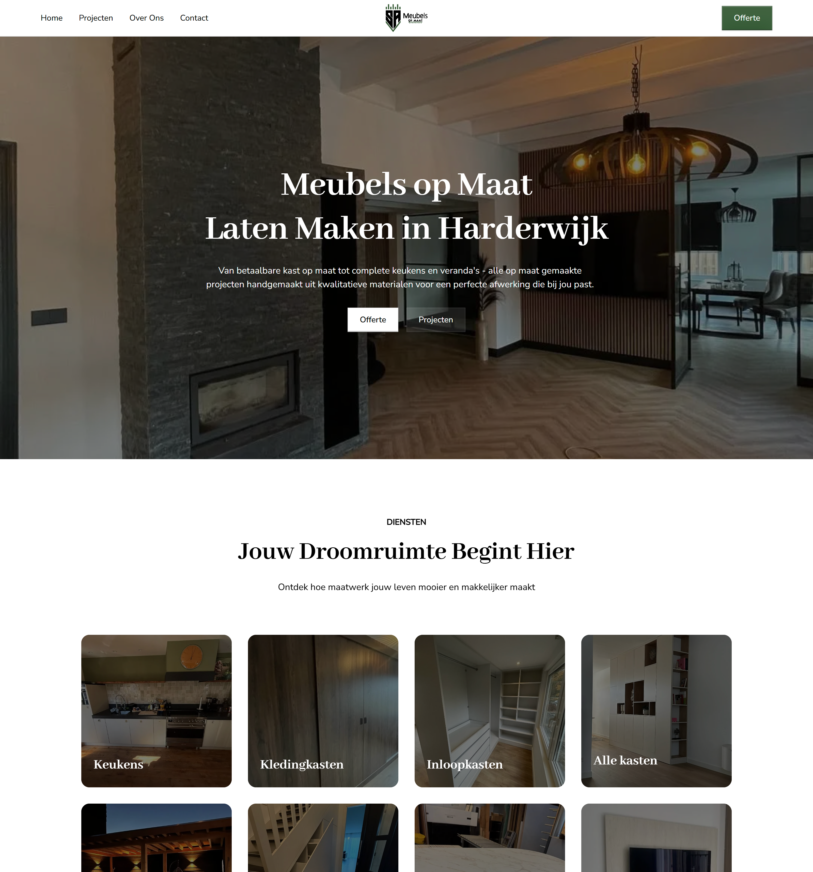 SA Meubels homepage voorbeeld